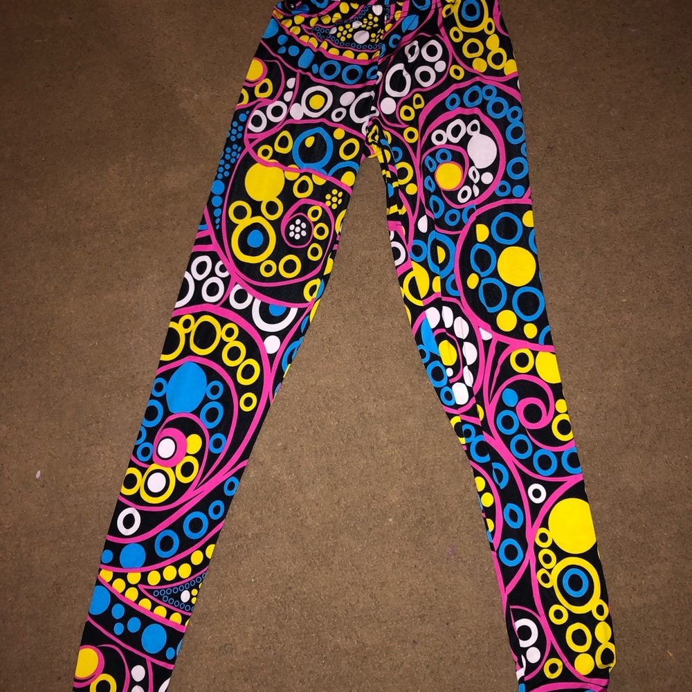 Disco print workout pants